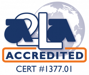 A2LA Accredited — Certificate #1377.01