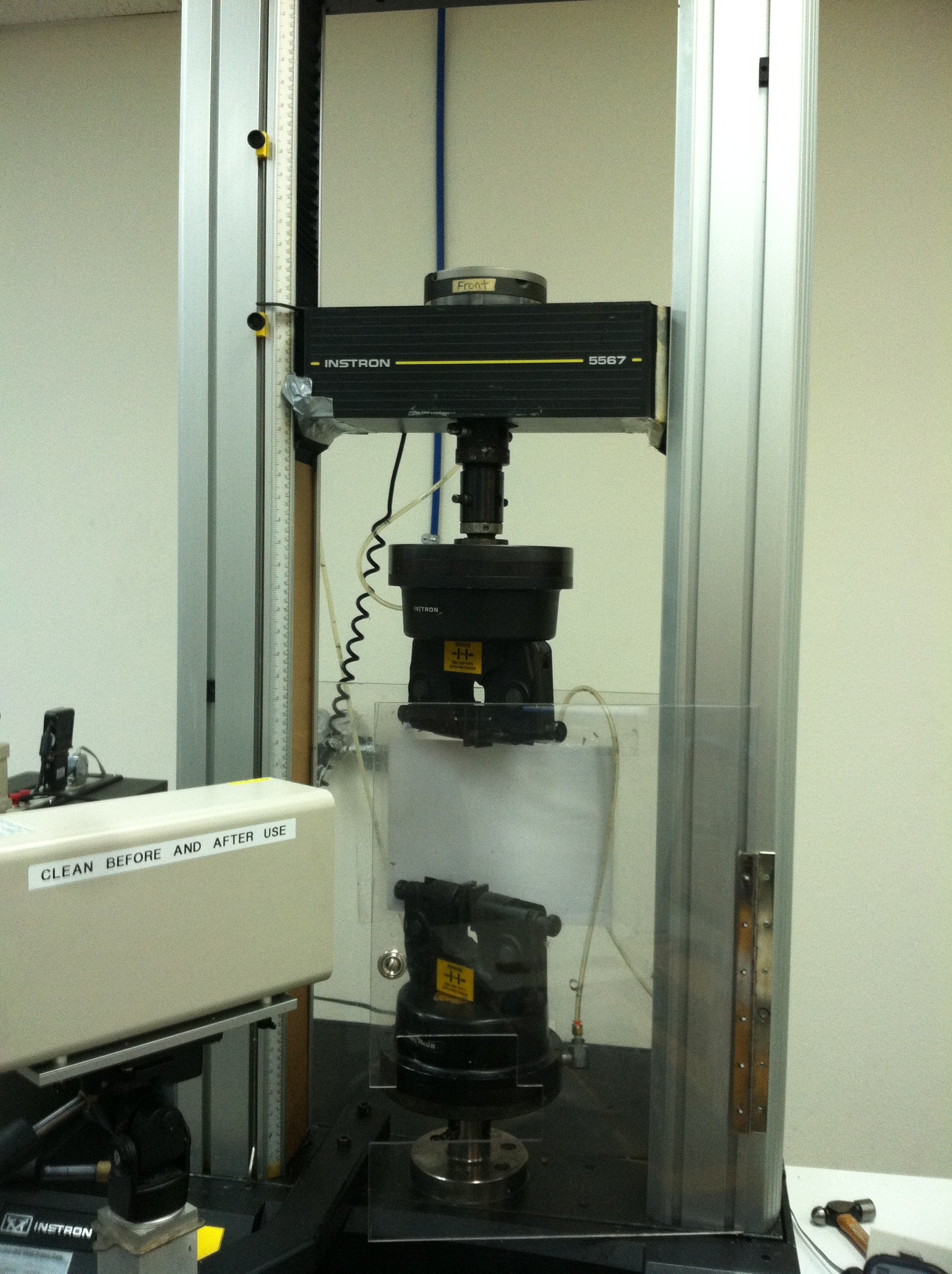 Special Testing using an Instru-Met Rebuilt 5565 test frame.